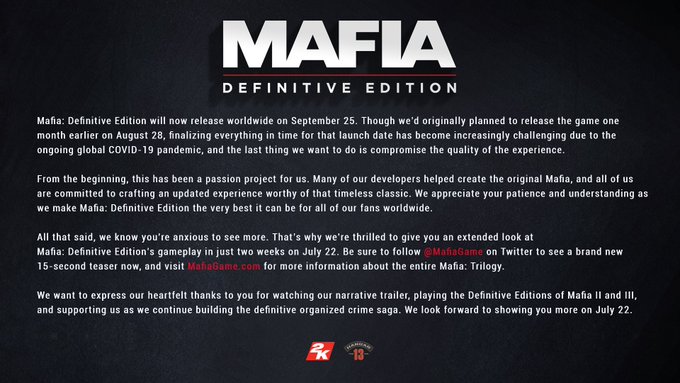 Mafia: Definitive Edition