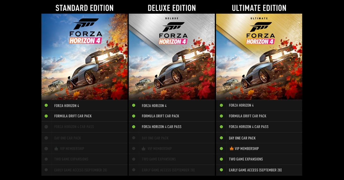 Forza Horizon 4: Alle Editionen reduziert