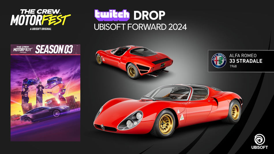 Alfa Romeo 33 Stradale 1968 Twitch Drop Belohnung für Ubisoft Forward