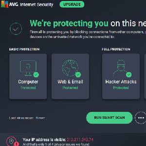 AVG Internet Security 2022 - Übersichtsliste