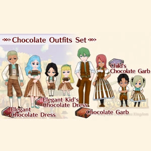 WorldNeverland Elnea Kingdom Chocolate Outfits Set