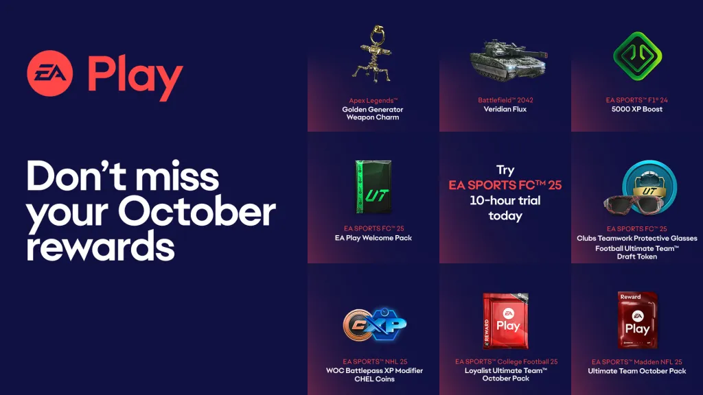 EA Play Belohnungen Oktober