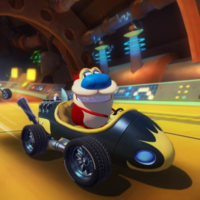 Nickelodeon Kart Racers 3 Slime Speedway - Arnold Shortman, Ren und Stimpy