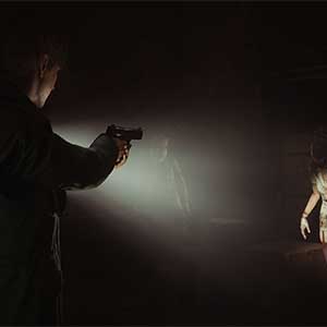 Silent Hill 2 - James schießt auf eine Krankenschwester